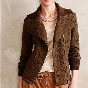 Anthropologie Loden Jaquard Moto Jacket